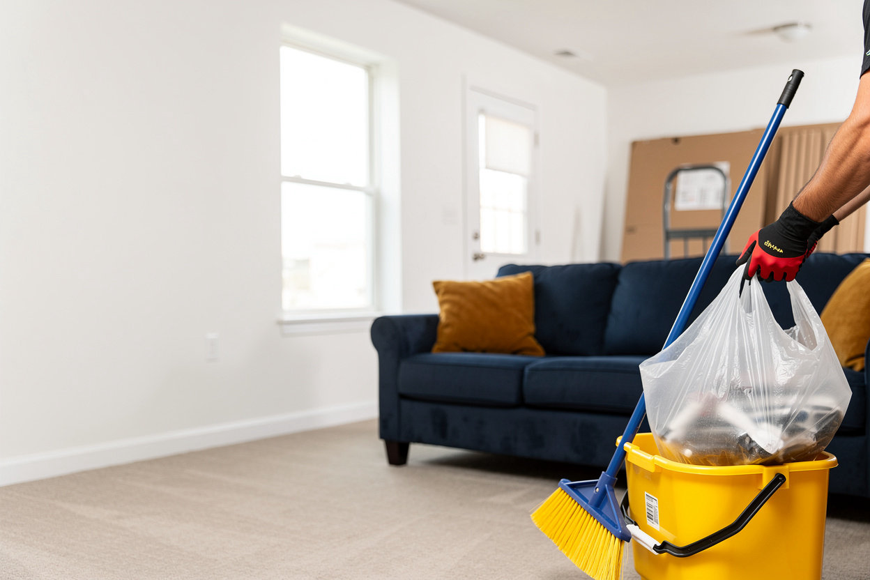 Jackson's Junk Removal professional cleanout service preparing a rental property for new tenants in Kokomo, Indiana